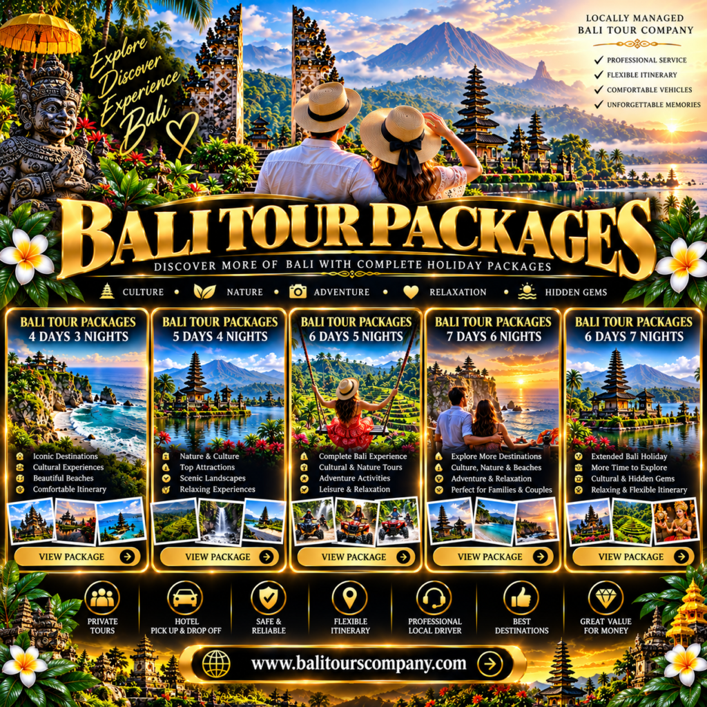 Book your Bali Tour Packages today with Bali Tours Company and enjoy the beauty, culture, nature, and hospitality that make Bali one of the world's most popular travel destinations.
